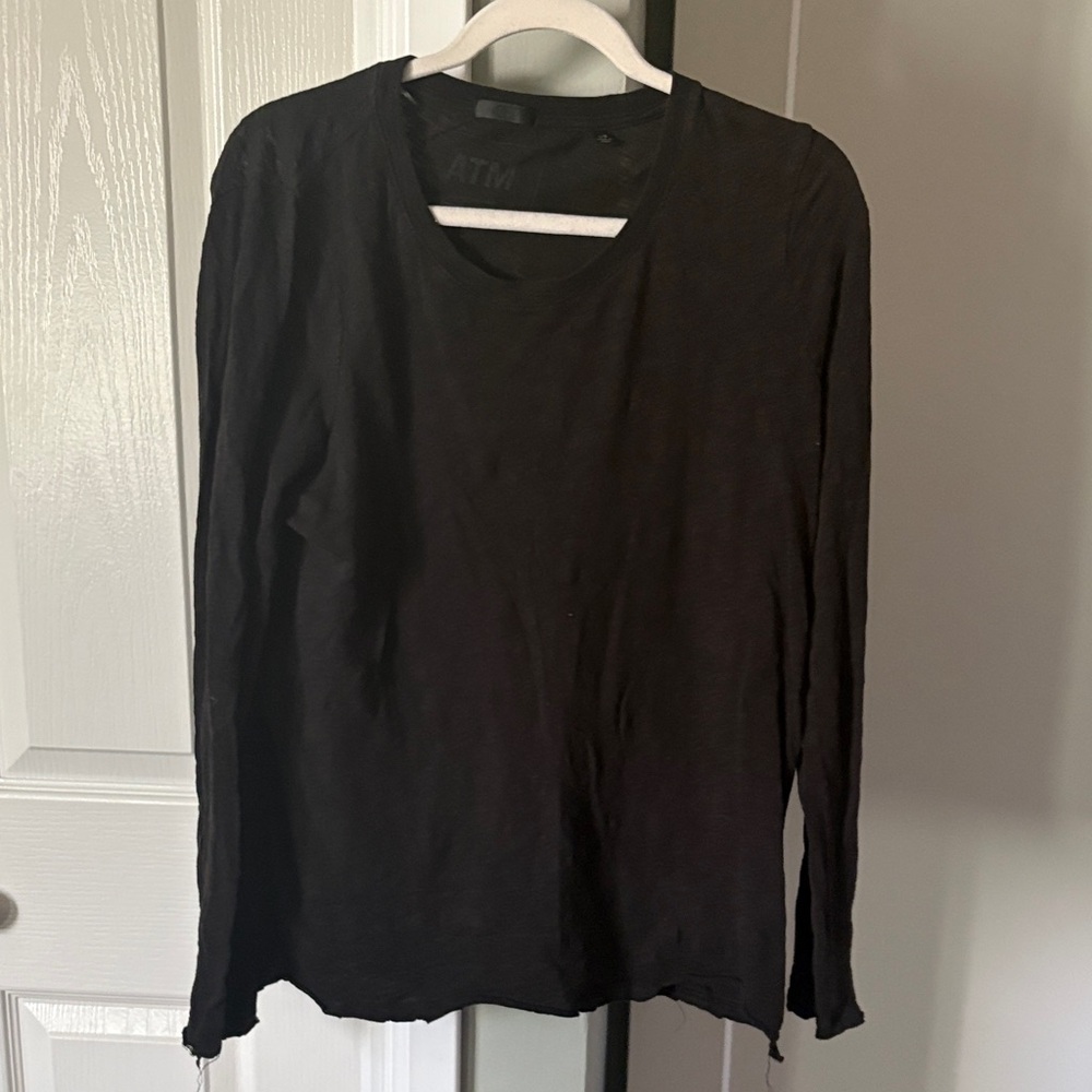 ATM Anthony Thomas Melillo Black Long Sleeve Top